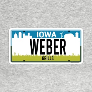 State of Iowa custom Weber vanity license plate T-Shirt